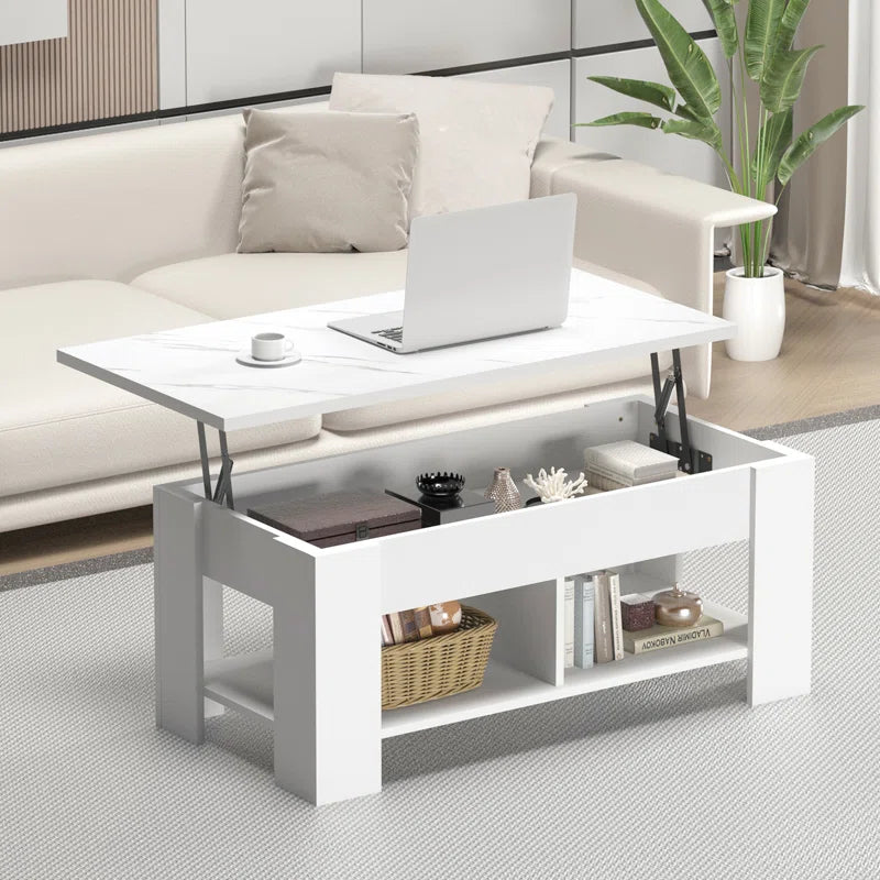 Sparta Lift Top Extendable Coffee Table with Hidden Storage - Stylish & Functional Design