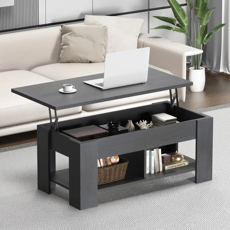 Sparta Lift Top Extendable Coffee Table with Hidden Storage - Stylish & Functional Design