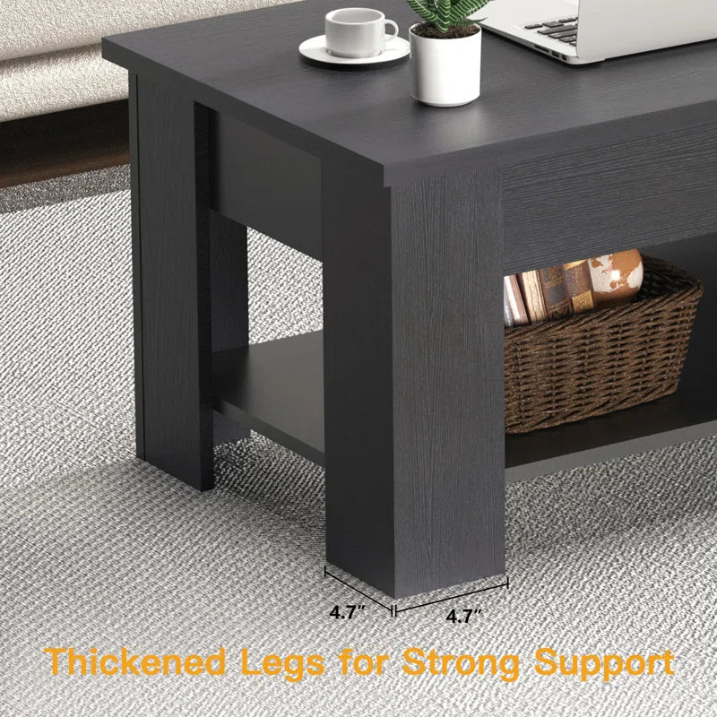 Sparta Lift Top Extendable Coffee Table with Hidden Storage - Stylish & Functional Design