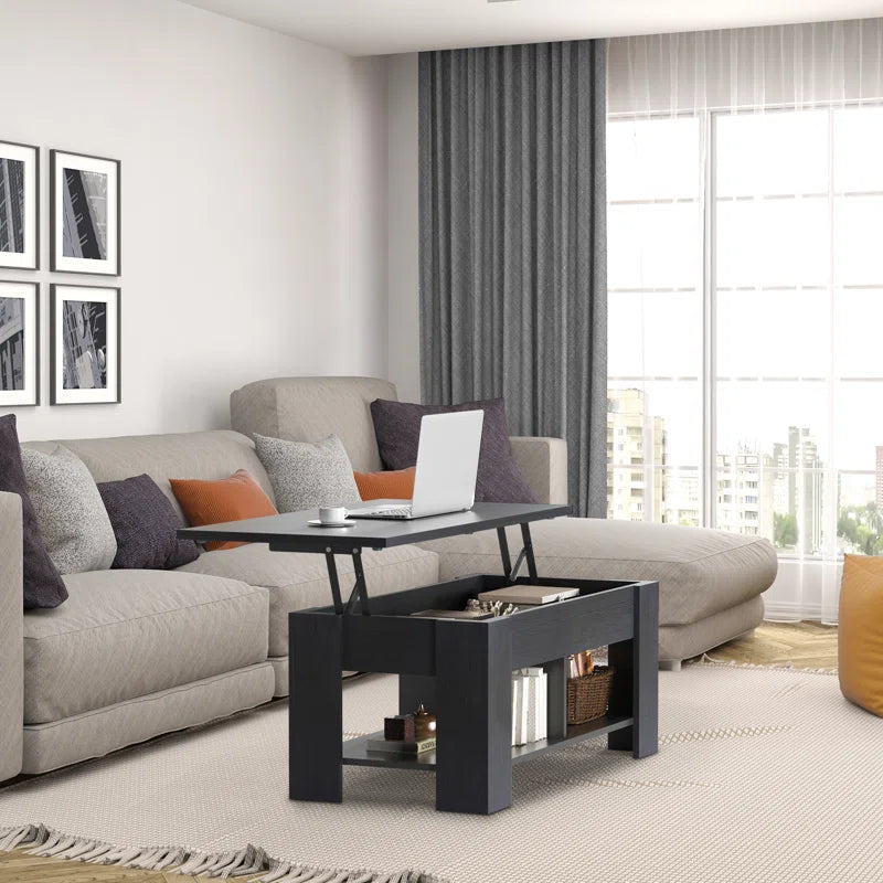 Sparta Lift Top Extendable Coffee Table with Hidden Storage - Stylish & Functional Design